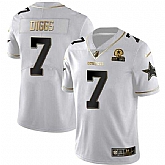 Men's Dallas Cowboys #7 Trevon Diggs White Golden Edition With 1960 Patch Limited Stitched Jersey Dyin,baseball caps,new era cap wholesale,wholesale hats